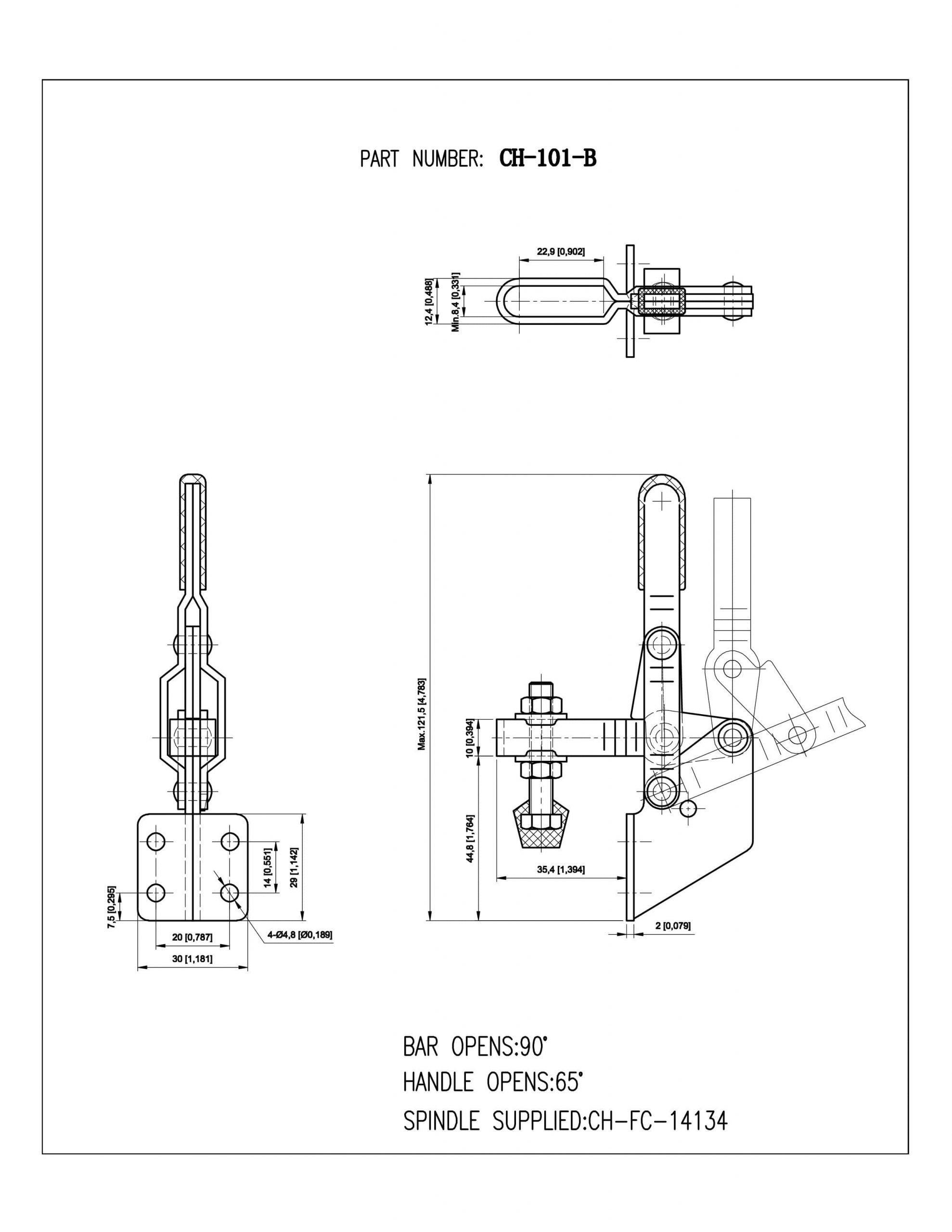 کاتالوگ کلمپ دسته عمودی CH-101-B