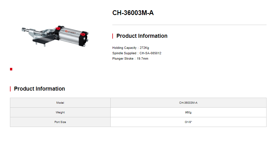 کاتالوگ کلمپ بادی CH-36003-A clamptek