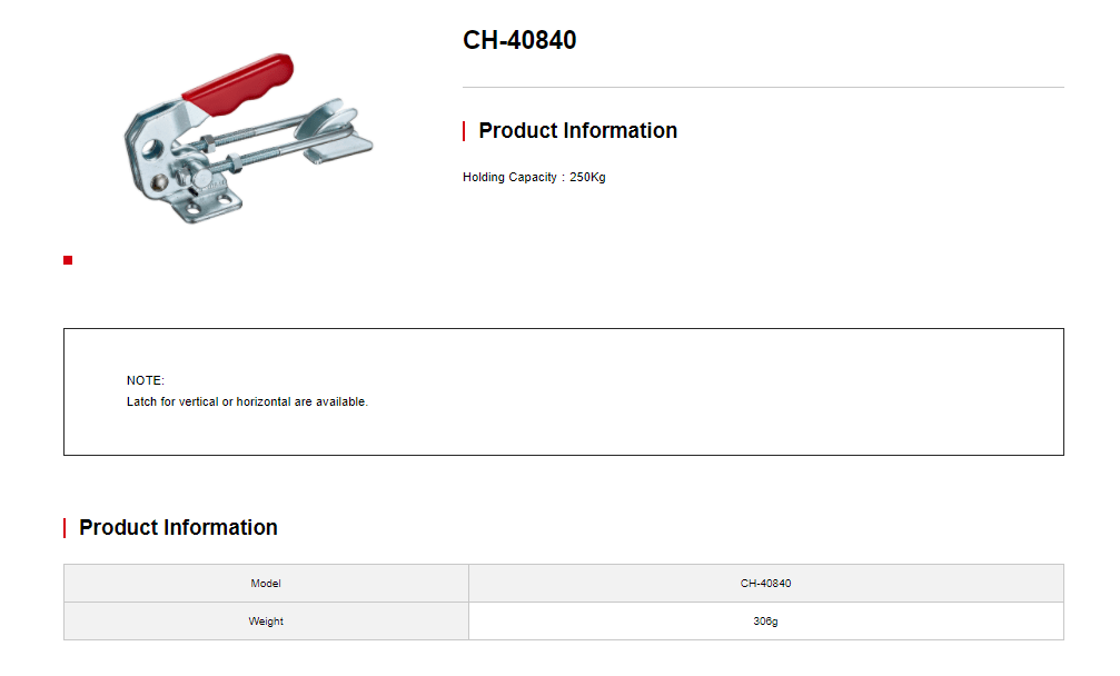 کاتالوگ کلمپ کششی CH-40840 Clamptek