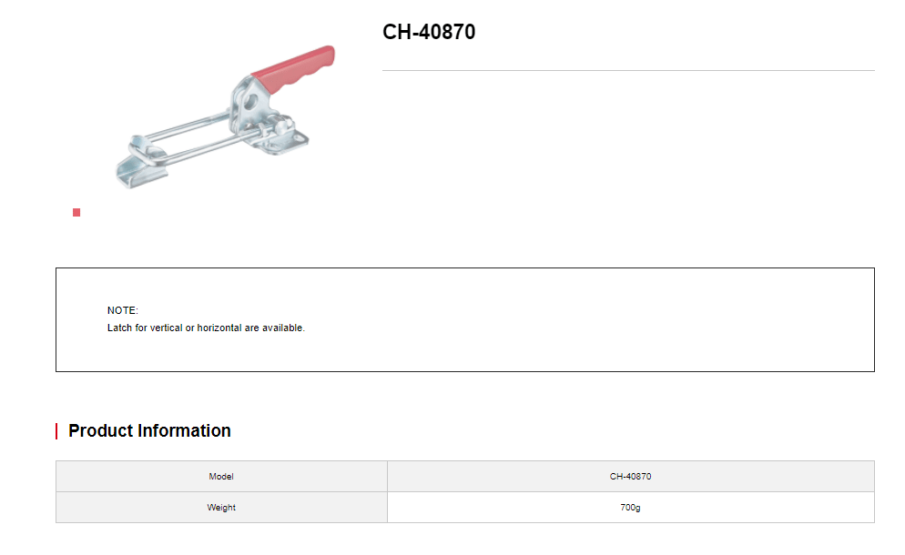 کاتالوگ کلمپ کششی CH-40870
