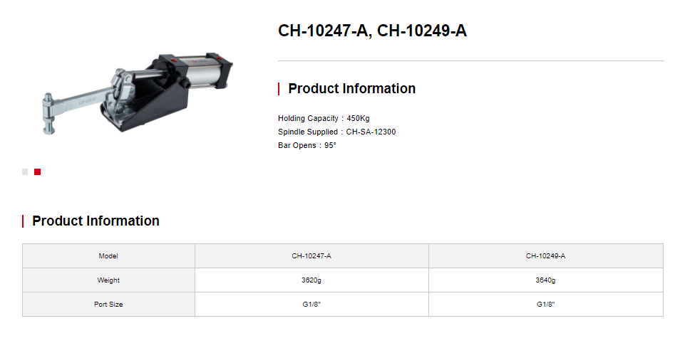 کاتالوگ کلمپ بادی CH-10249-A Clamptek