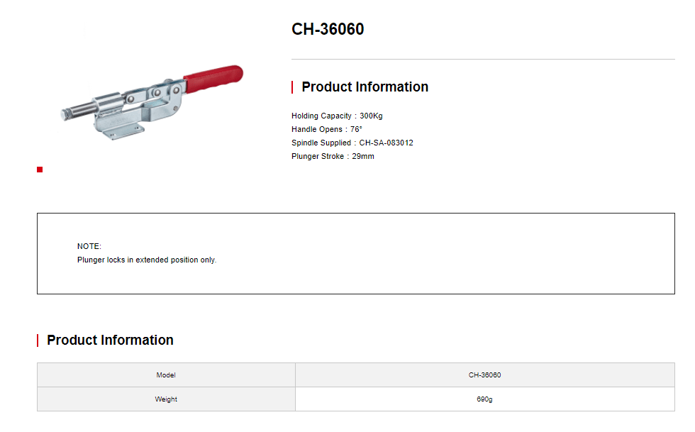 کاتالوگ کلمپ فشاری ایتالیایی CH-36060 Clamptek