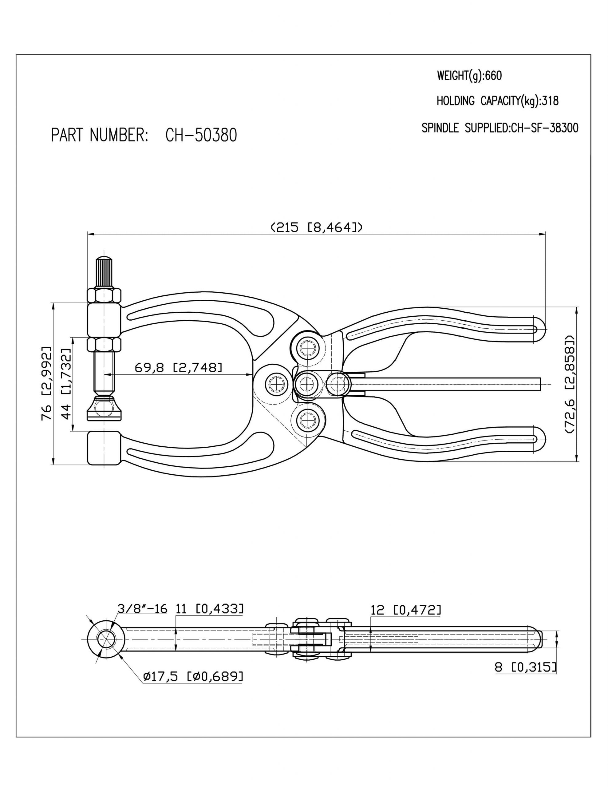 کاتالوگ کلمپ انبردستی CH-50380 کلمپتک