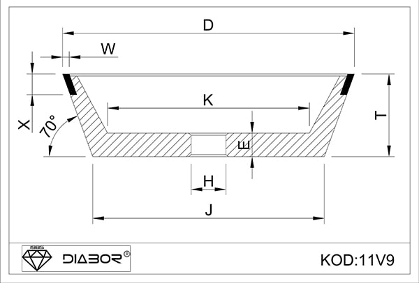 کاتالوگ سنگ گلدانی CBN دیابر مدل 11V9
